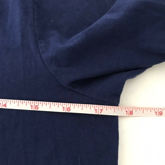 Vineyard Vines | Pullover Top Eyelet Kids Sz L - 14 Blue Front Pockets Crewneck - Picture 5 of 6